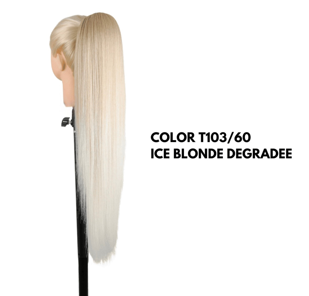 Coda con Coulisse - Liscia 70 cm - Ice blonde degradee