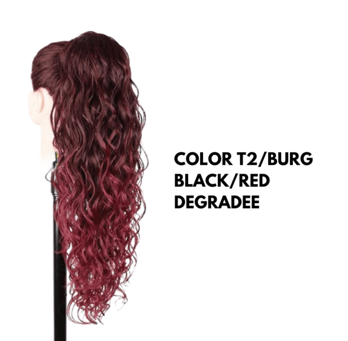 Cosa con Coulisse - Riccio Morbido 70 cm - Red Degradee