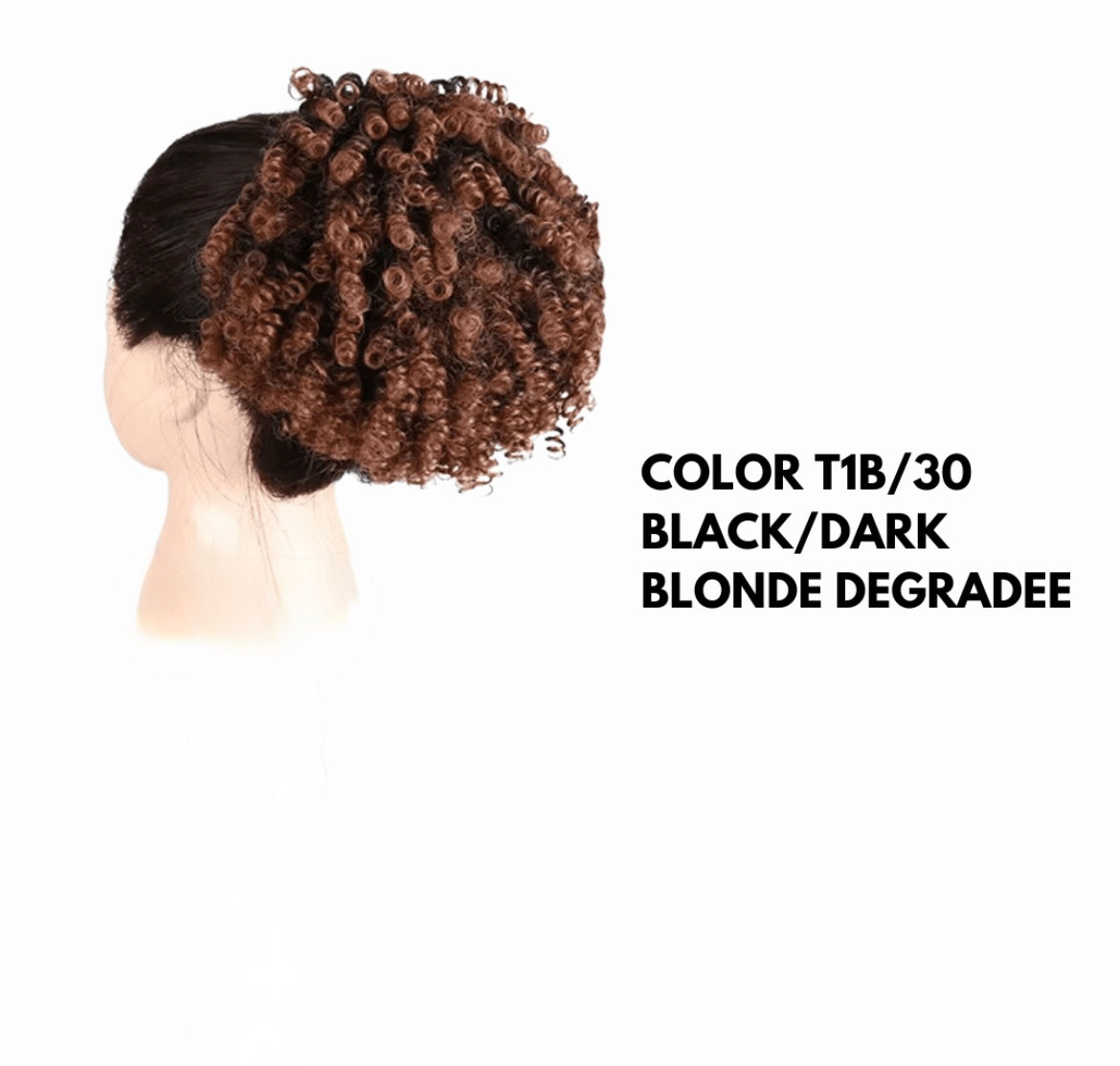 Chignon Afro con Coulisse - Dark Brown Degradee