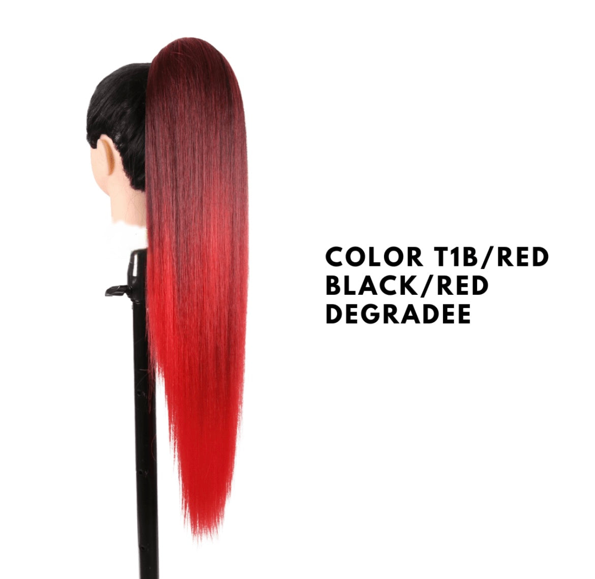 Coda con Coulisse - Liscia 70 cm - Red degradee
