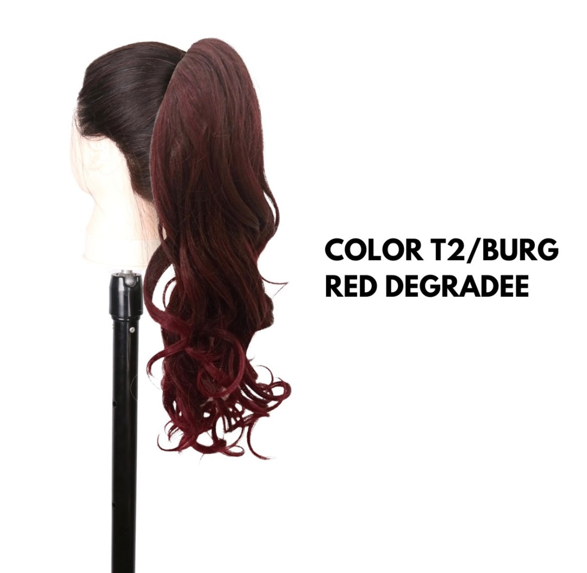 Coda con Coulisse - Ondulata 50 cm - Red Degradee
