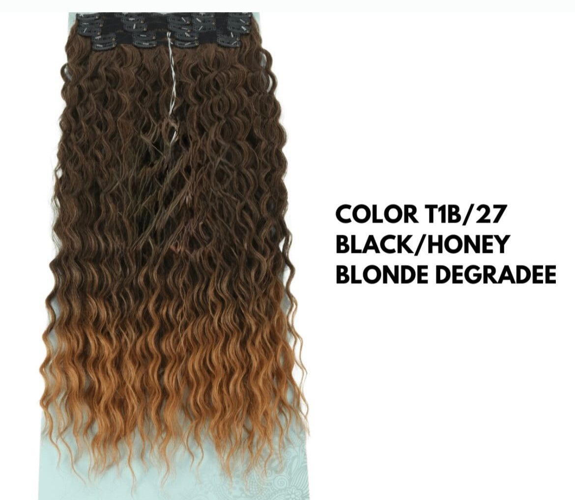 Extension con Clip - Riccio Morbido 65 cm - Brown Honey Degradee