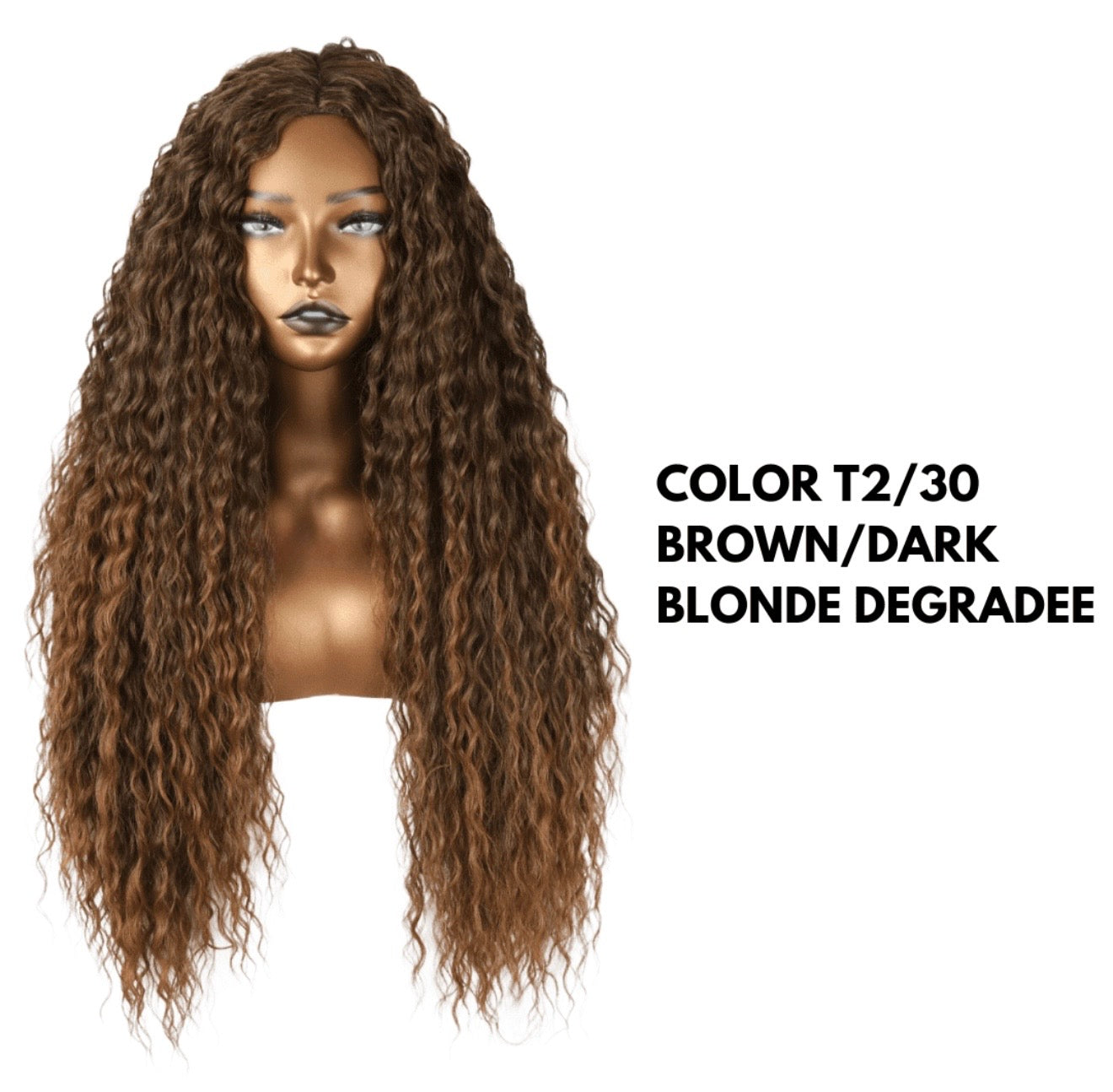 Wig - curly style - 76 cm