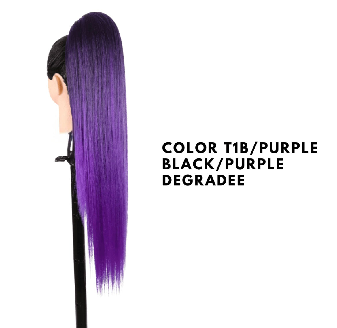 Coda con Coulisse - Liscia 70 cm - Purple degradee