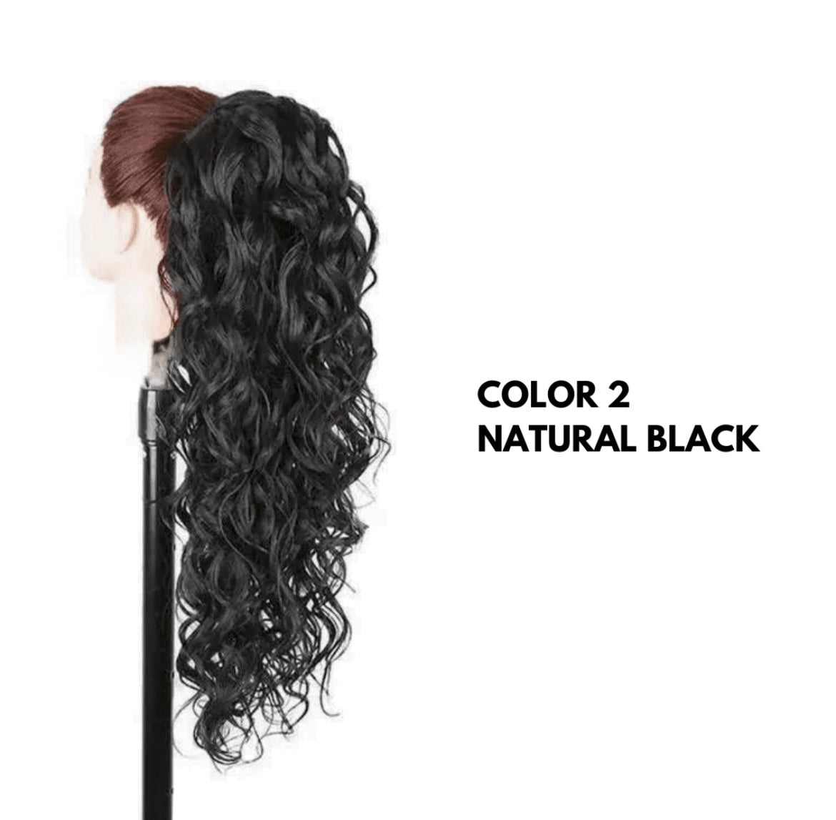 Coda con Coulisse - Riccio Morbido 70 cm - Natural Black
