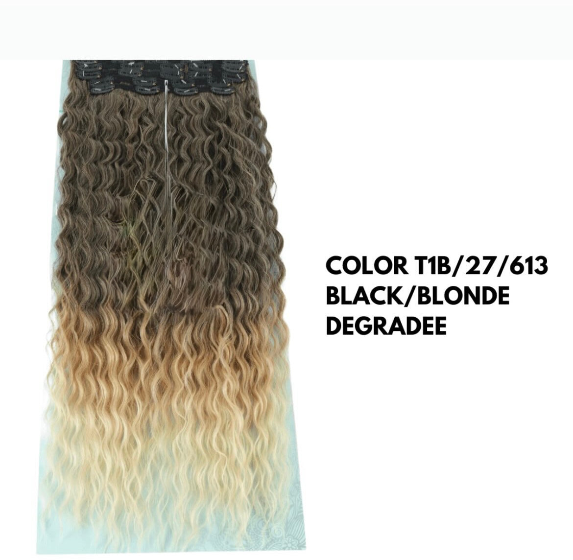 Extension con Clip - Riccio Morbido 65 cm - Blonde Degradee