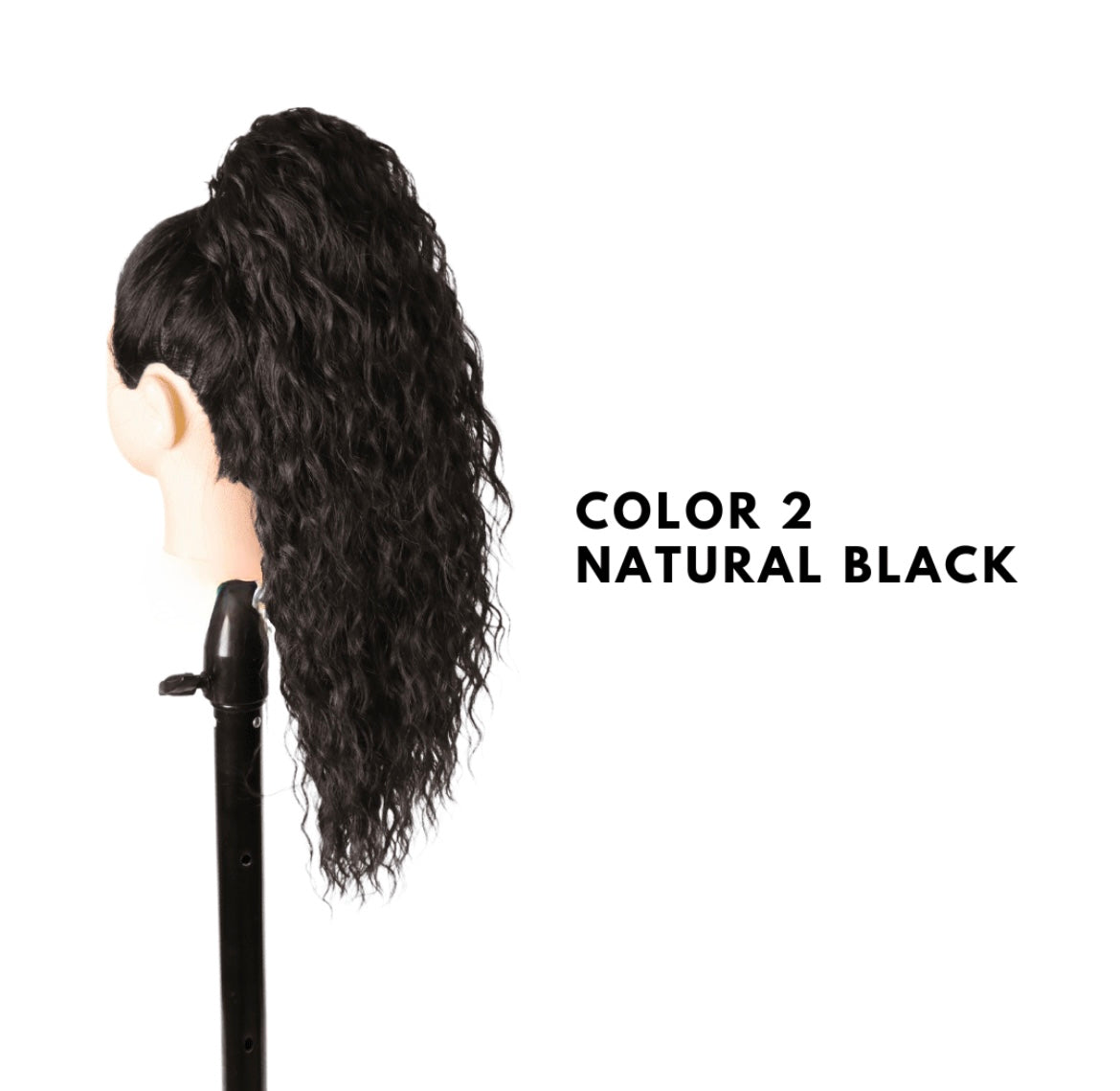 Coda con Coulisse - Riccia 50 cm - Natural Black