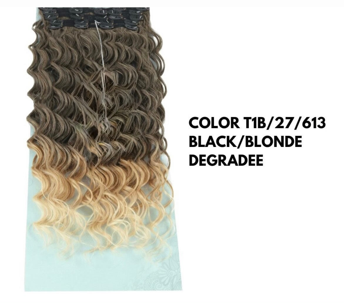 Extension con Clip - Ondulate 65 cm - Blonde Degradee