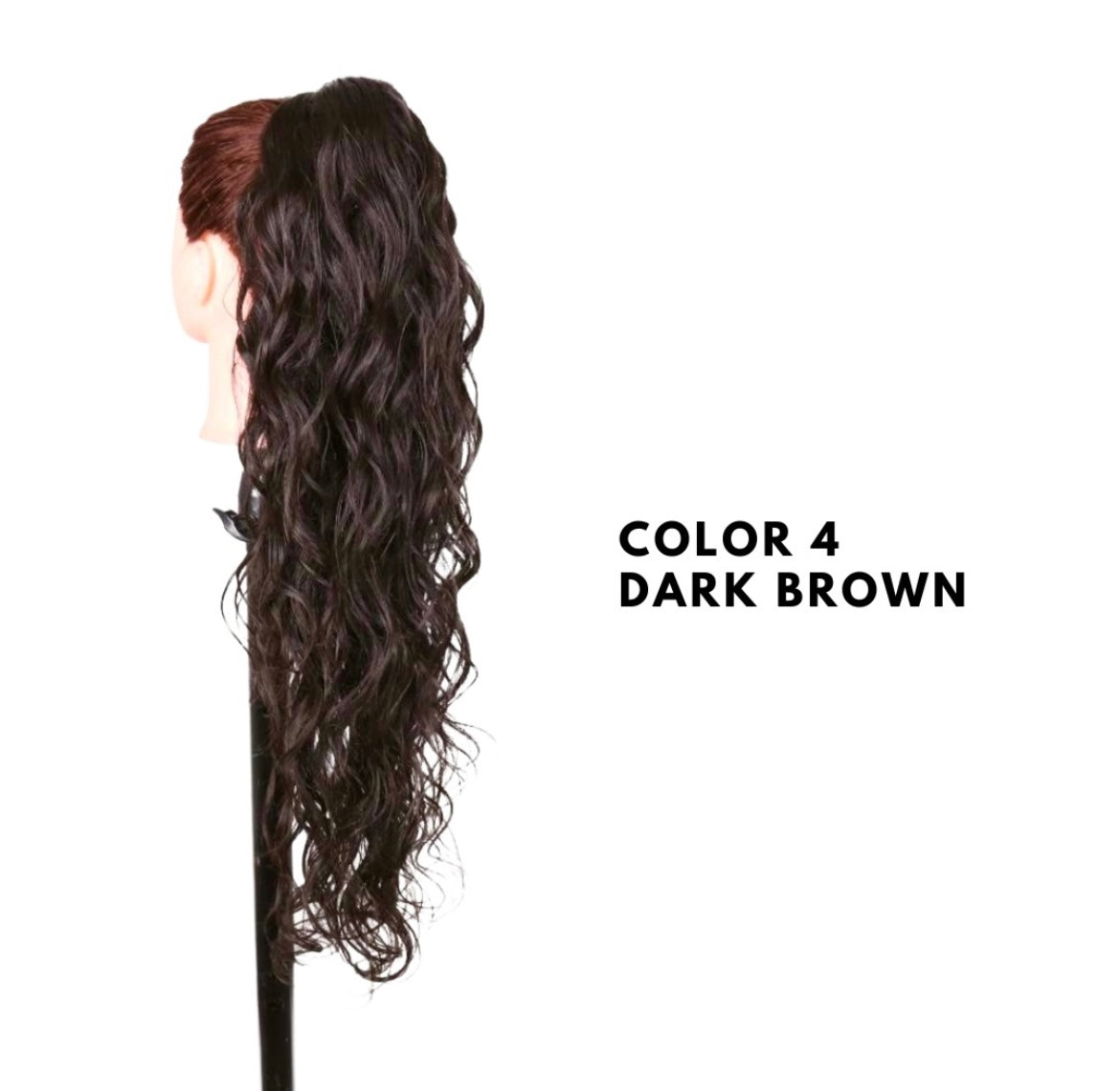 Coda con Coulisse - Riccio Morbido70 cm - Dark Brown
