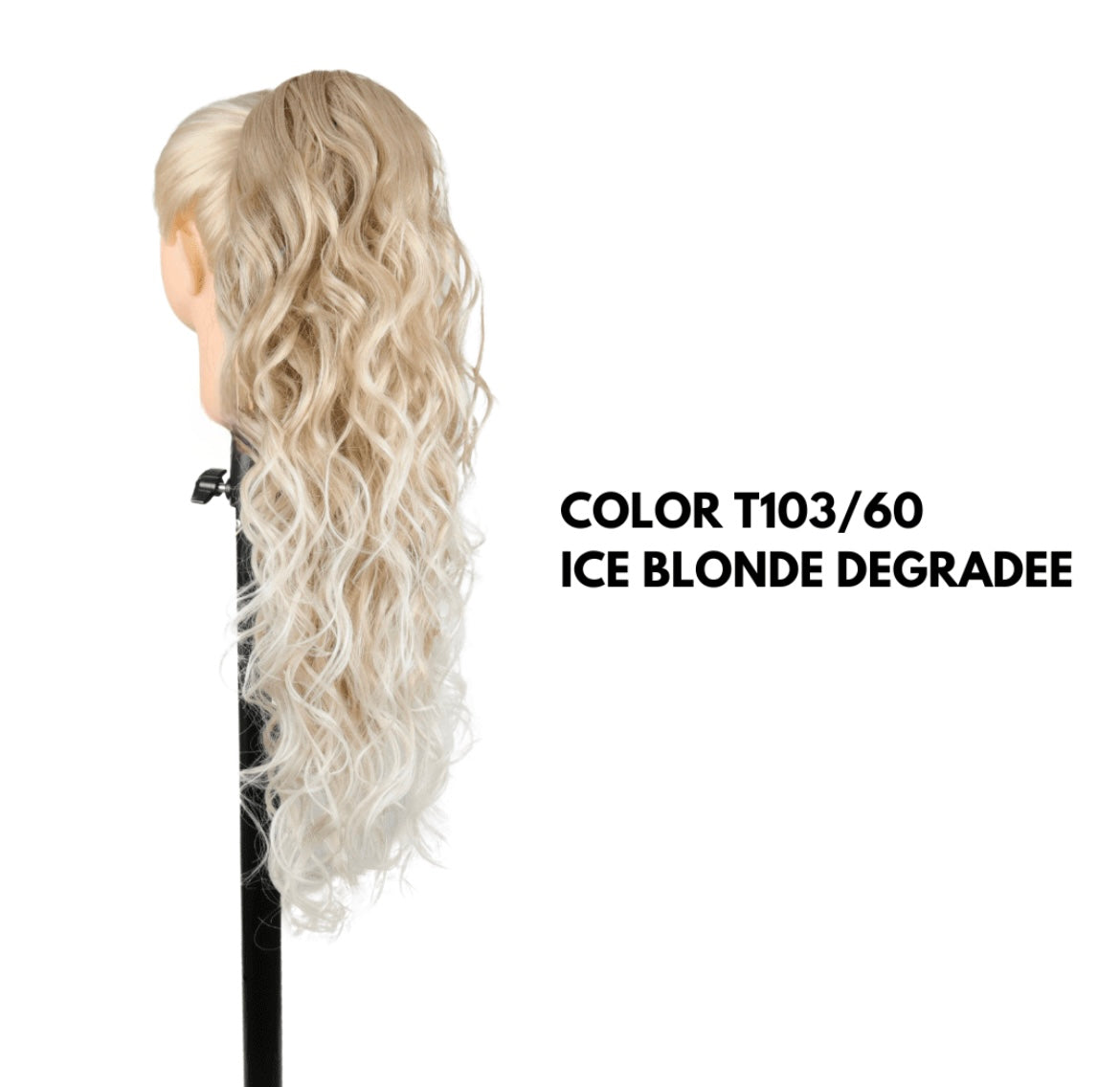 Coda con Coulisse - Riccio Morbido 70 cm - Ice Degradee