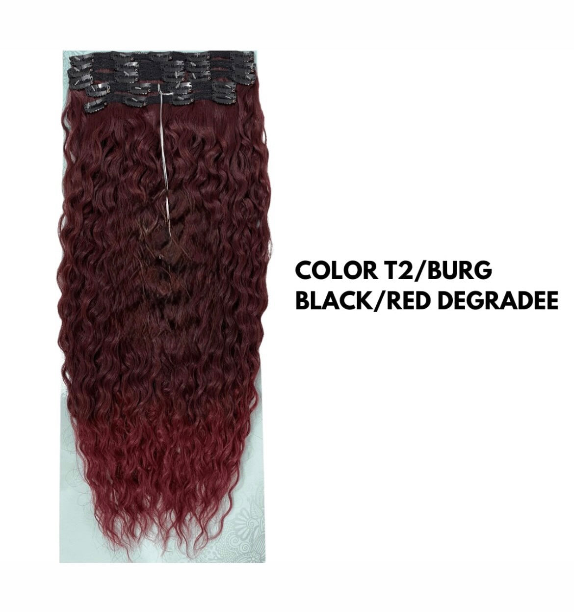 Extension con Clip - Riccio Morbido 65 cm - Red Degradee