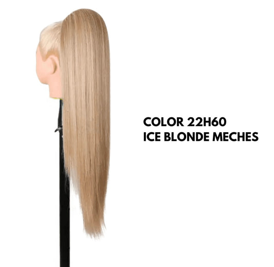 Coda con Coulisse - Liscia 70 cm - Ice blonde meches
