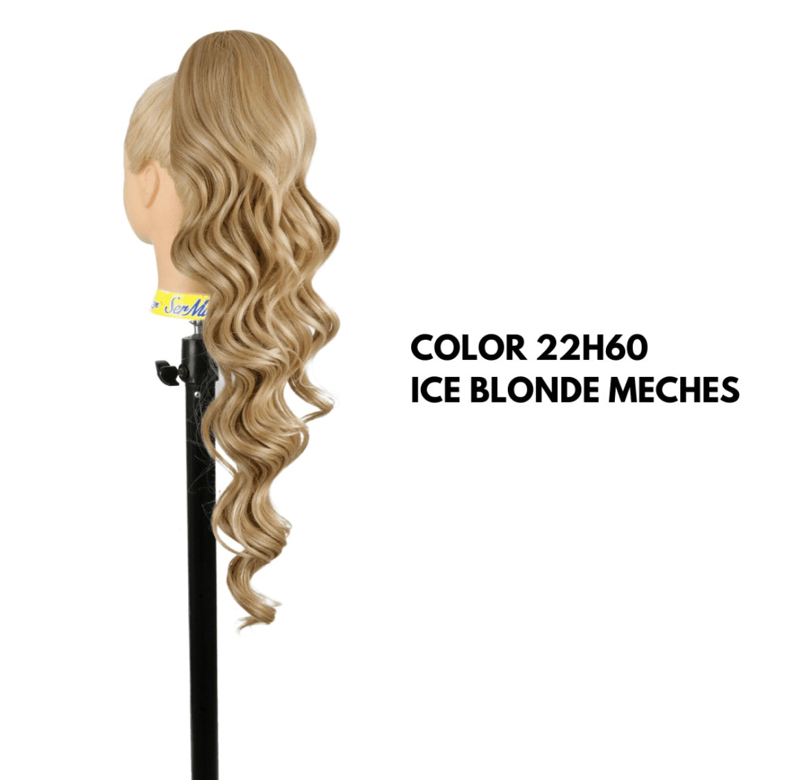 Coda con Coulisse - Ondulata 70 cm - Ice Blonde Meches