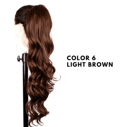 Coda con Coulisse - Ondulata 70 cm - Light Brown