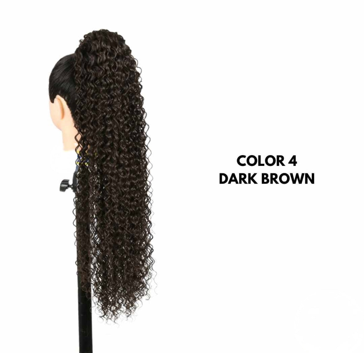 Coda con Coulisse - Riccio Afro 70 cm - Dark Brown