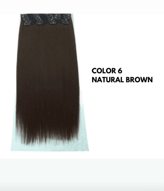 Extension con Clip - Lisce 65 cm - Natural Brown