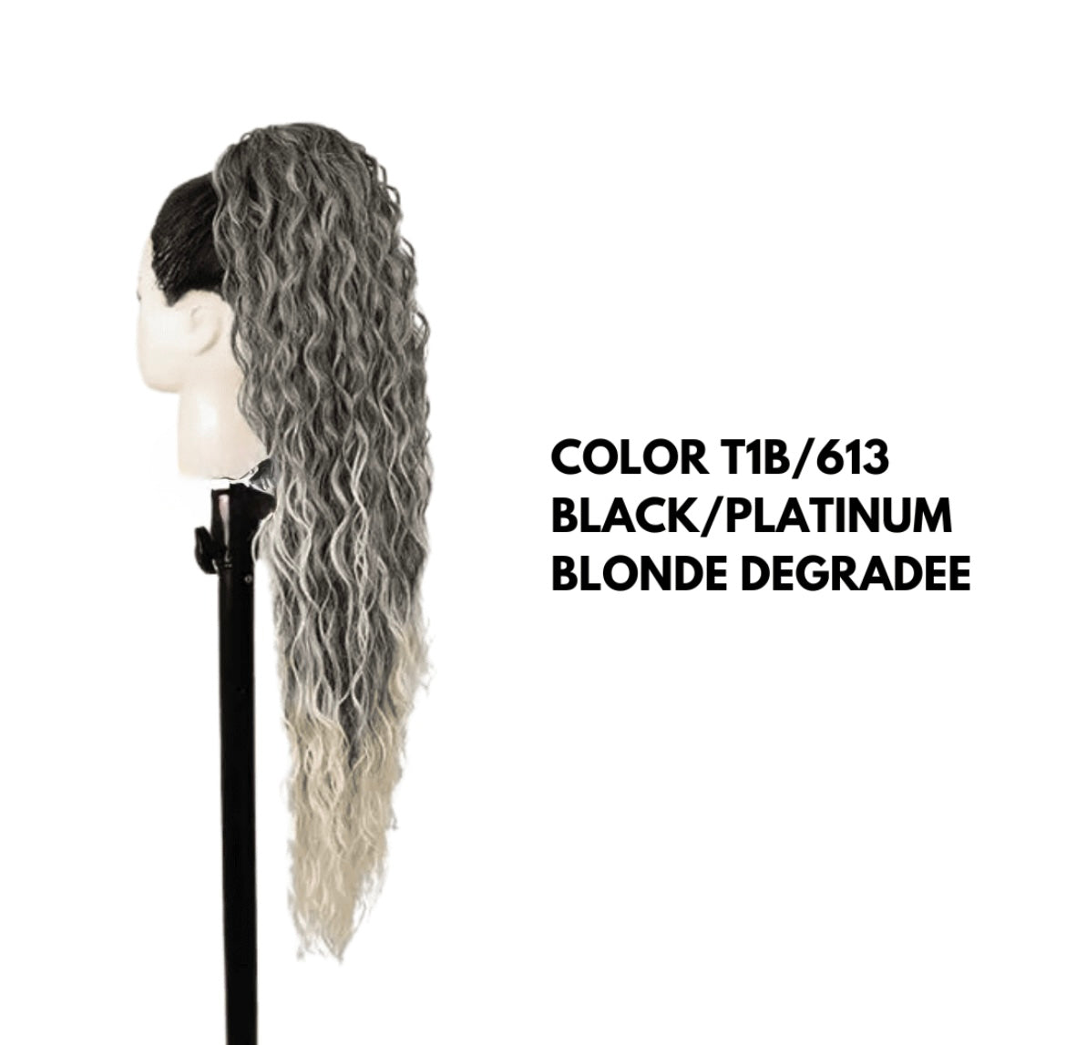 Coda con Coulisse - Riccia 70 cm - Platinum degradee