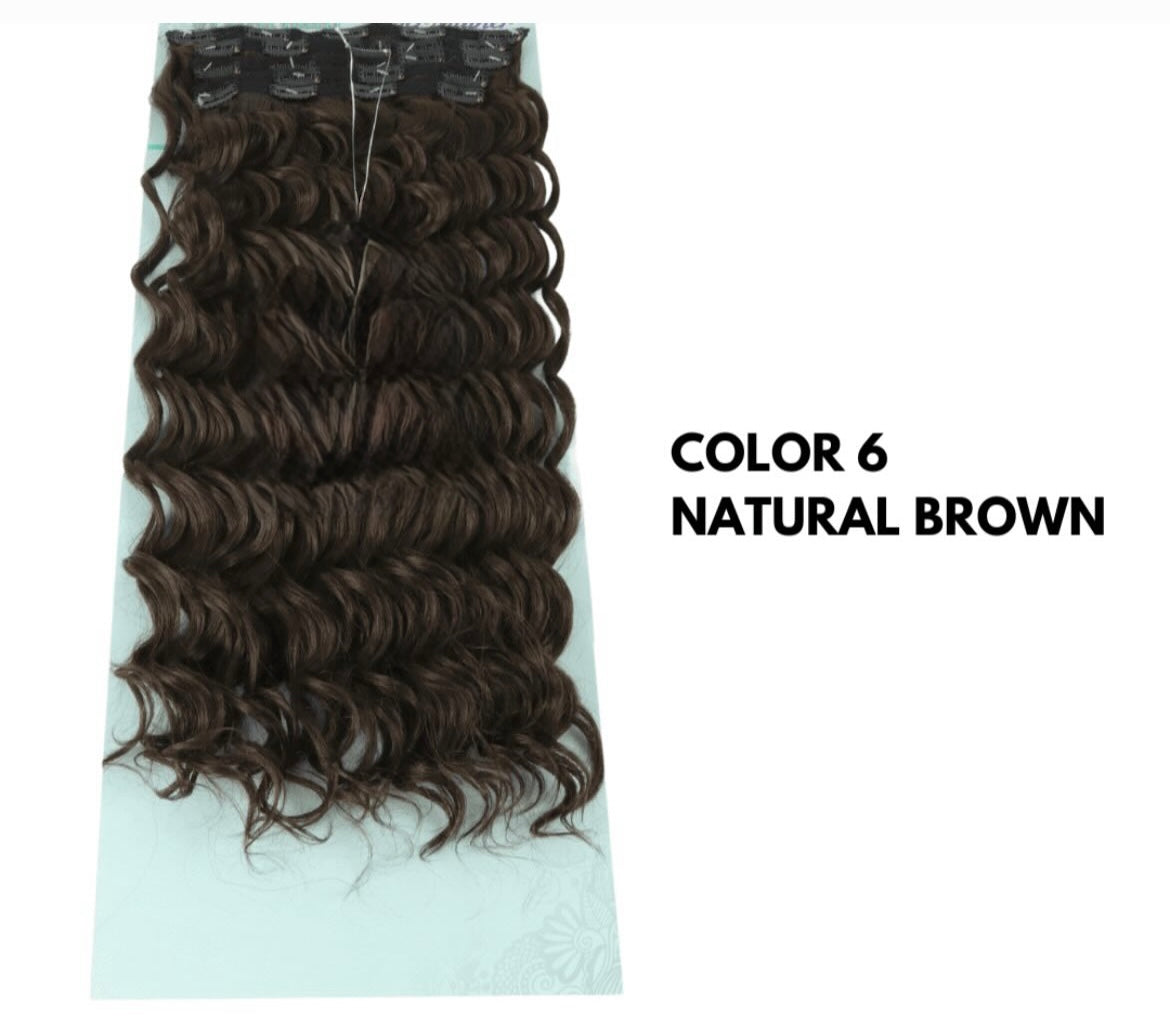 Extension con Clip - Ondulate 65 cm - Natural Brown