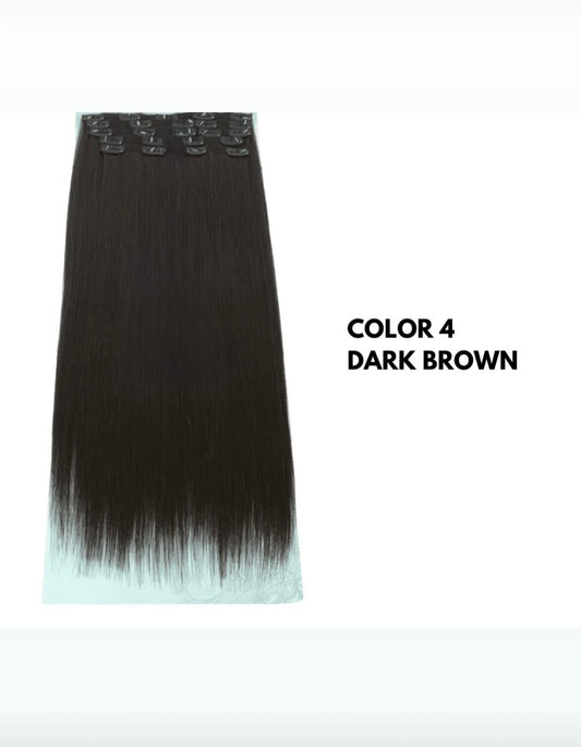 Extension con Clip - Lisce 65 cm - Dark Brown