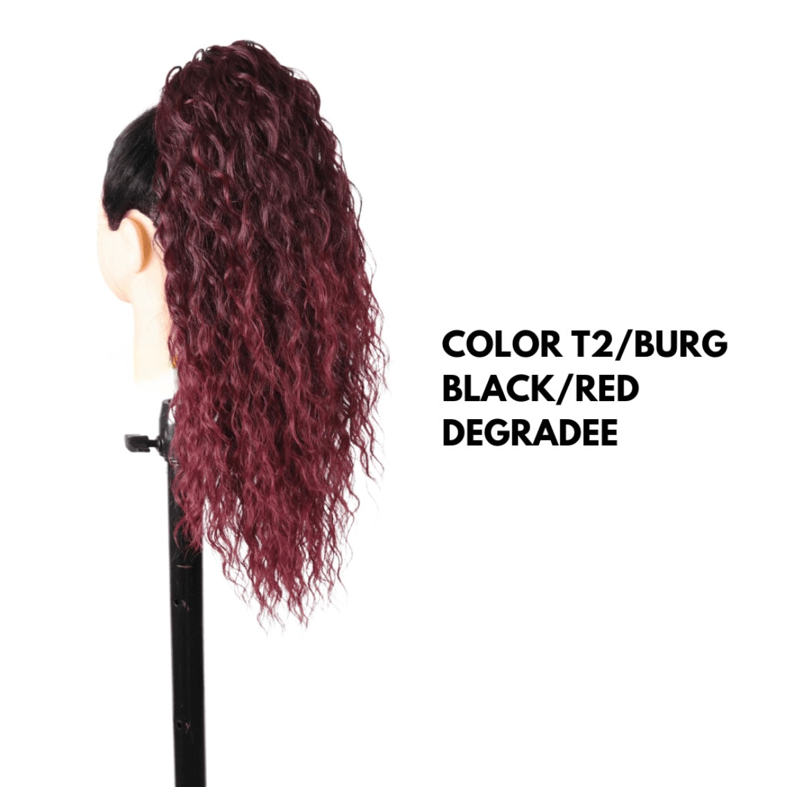 Coda con Coulisse - Riccia 50 cm - Red Degradee