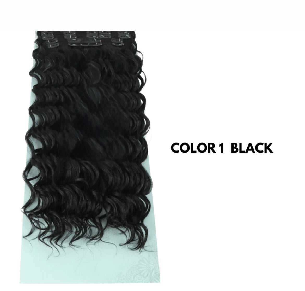 Extension con Clip - Ondulate 65 cm - Balck