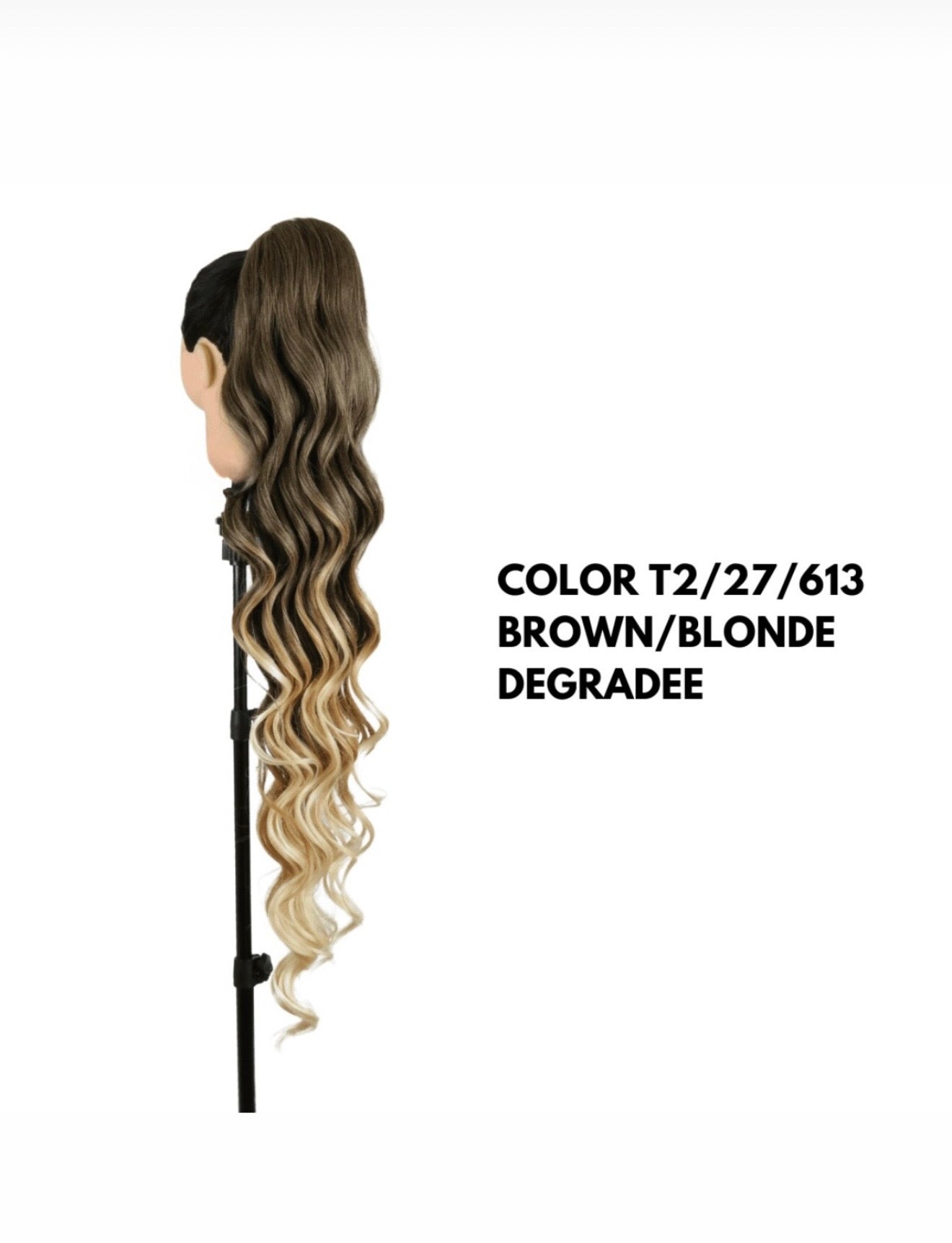 Coda con Coulisse - Ondulata 90 cm - Blonde Degradee