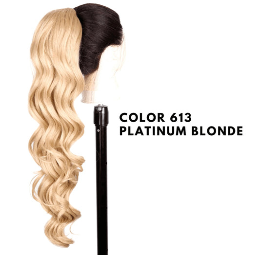 Coda con Coulisse - Ondulata 70 cm - Platinum Blonde