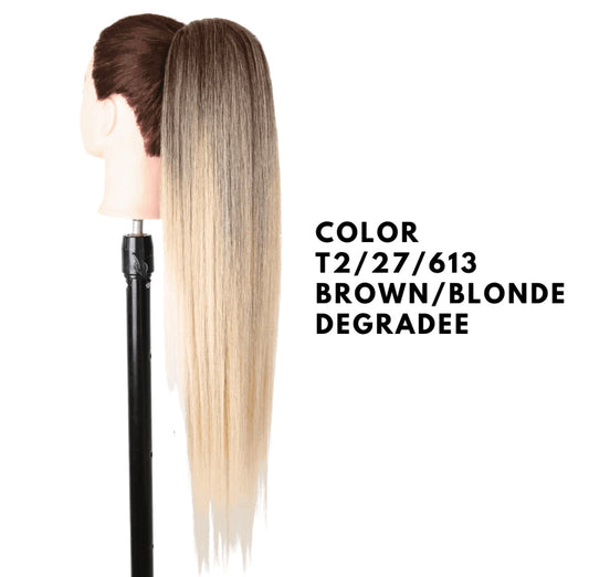 Coda con Coulisse - Liscia 70 cm - Brown blonde degradee