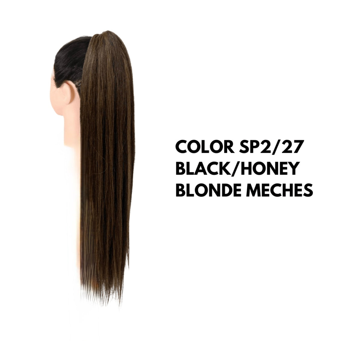 Coda con Coulisse - Liscia 70 cm - Black Honey blonde meches
