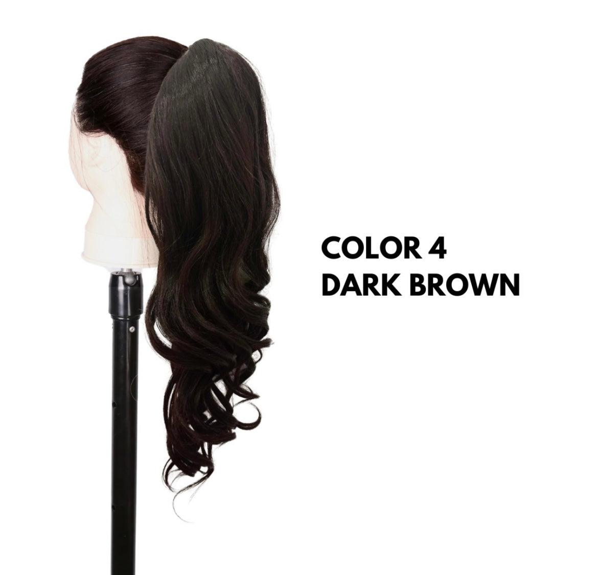 Coda con Coulisse - Ondulata 50 cm - Dark Brown