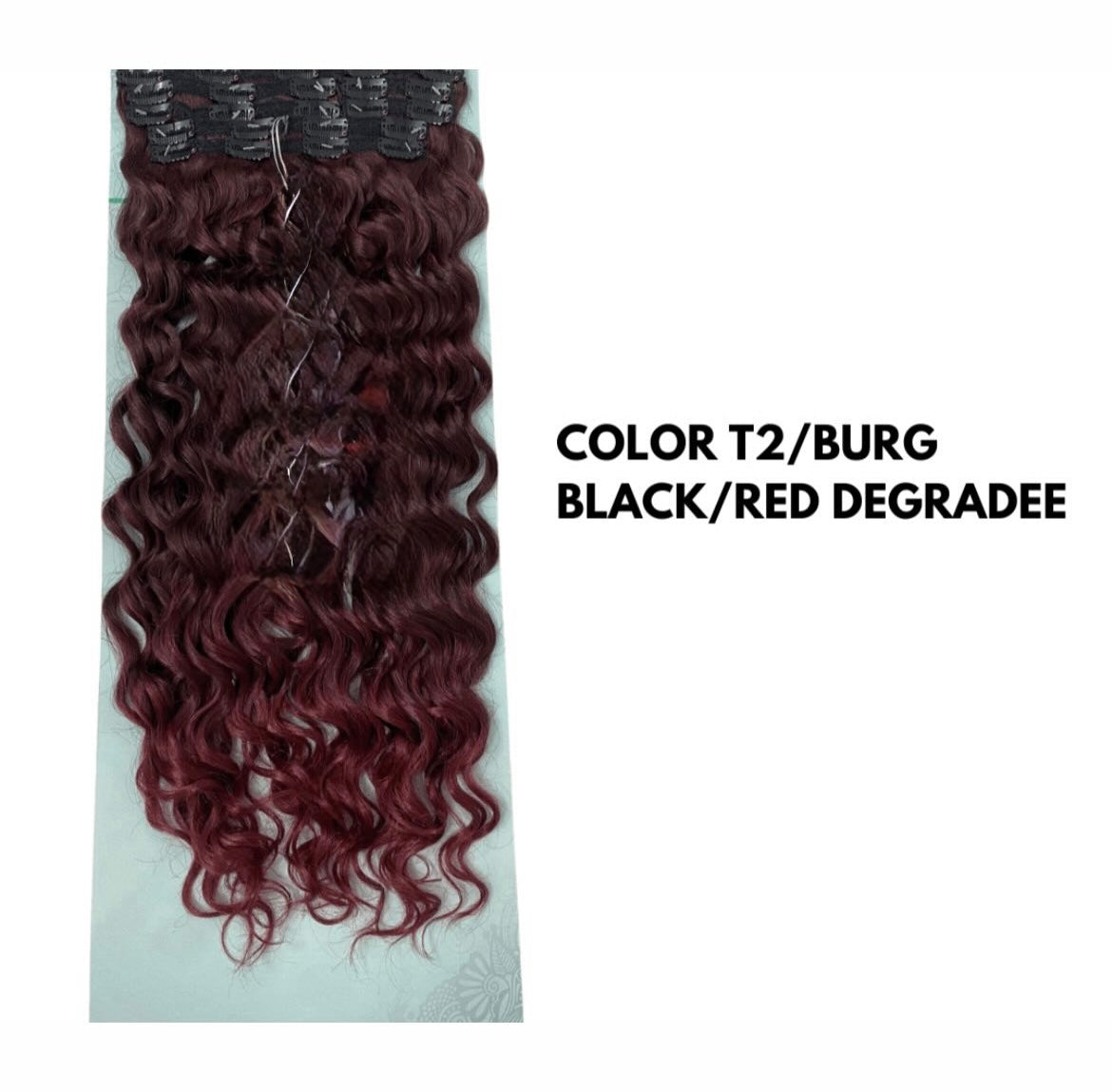 Extension con Clip - Ondulate 65 cm - Red Degradee