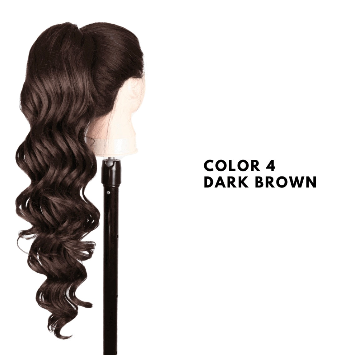 Coda con Coulisse - Ondulata 70 cm - Dark brown