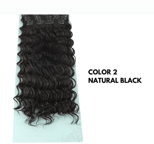 Extension con Clip - Ondulate 65 cm - Natural Black