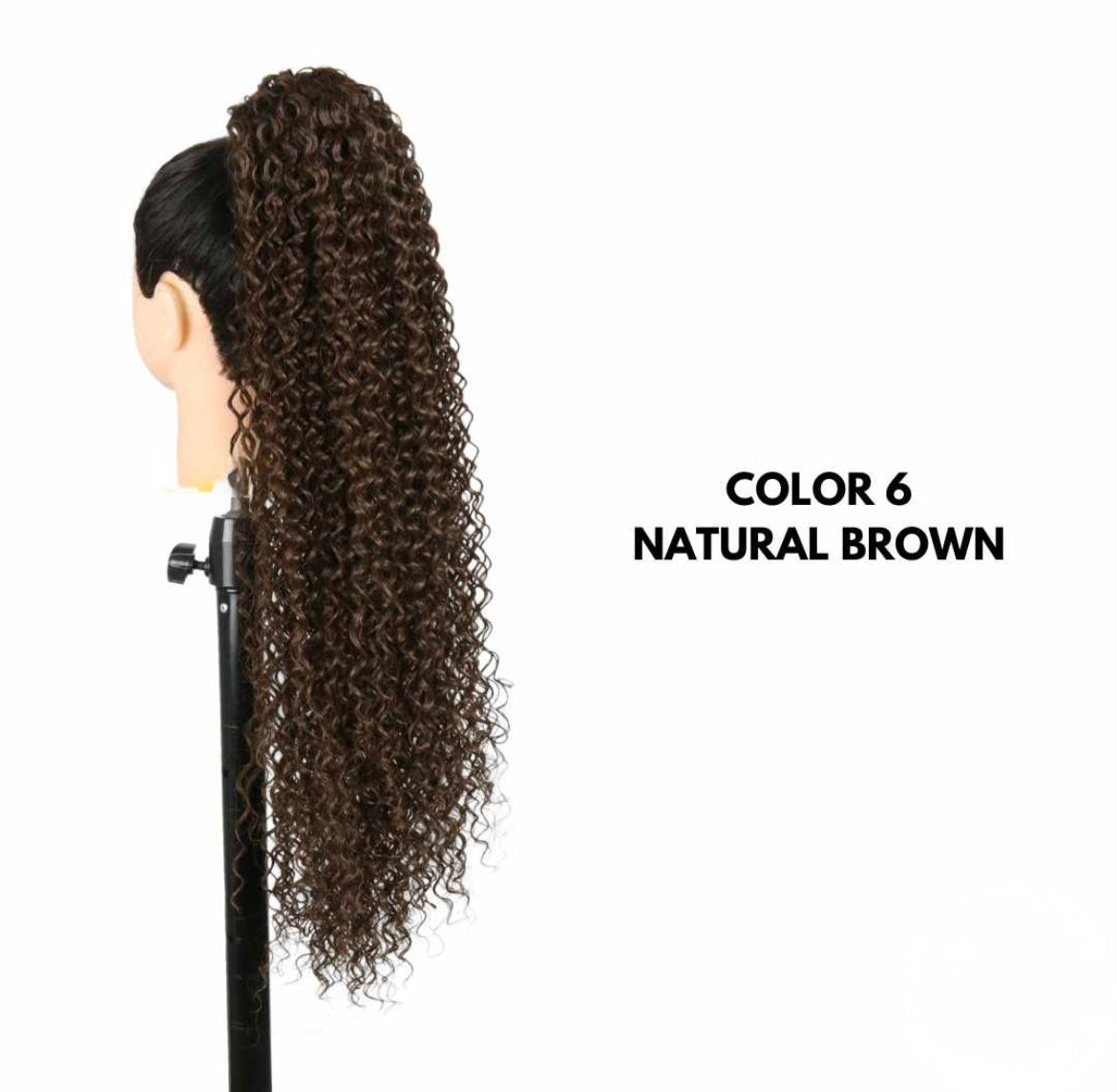 Coda con Coulisse - Riccio Afro 70 cm - Natural Brown
