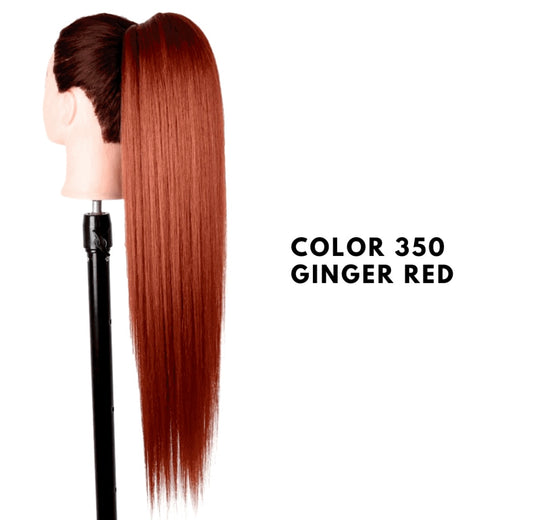 Coda con Coulisse - Liscia 70 cm - Ginger Red