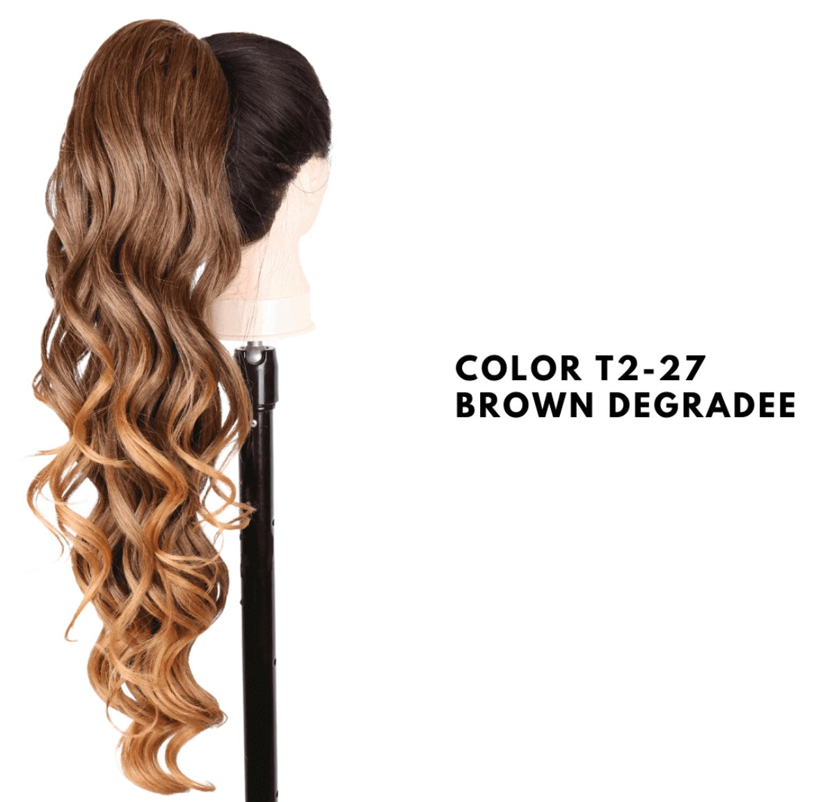 Coda con Coulisse - Ondulata 70 cm - Brown Degradee