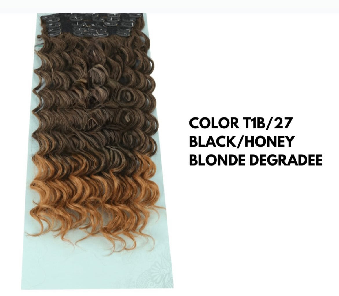 Extension con Clip - Ondulate 65 cm - Brown Degradee