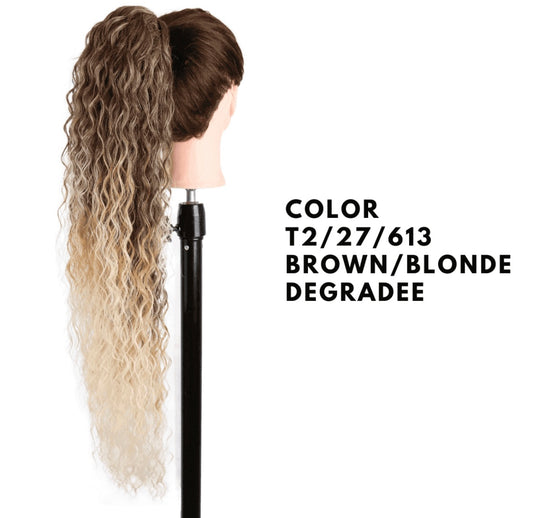 Coda con Coulisse - Riccia 70 cm - Brown blonde degradee