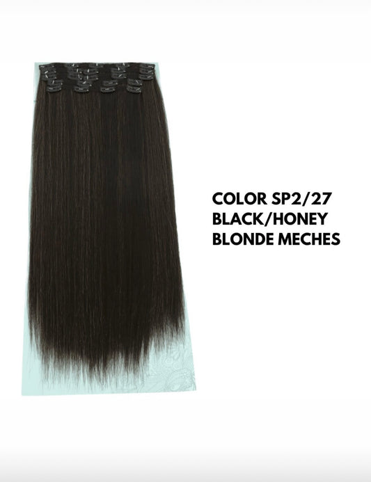 Extension con Clip - Lisce 65 cm - Brown Blonde Meches