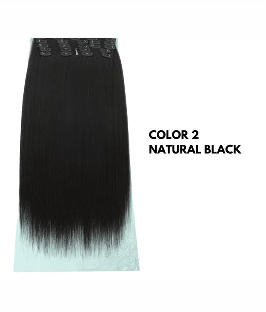 Extension con Clip - Lisce 65 cm - Castano scuro