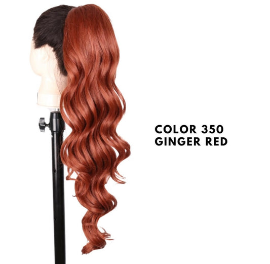 Coda con Coulisse - Ondulata 70 cm - Ginger Red