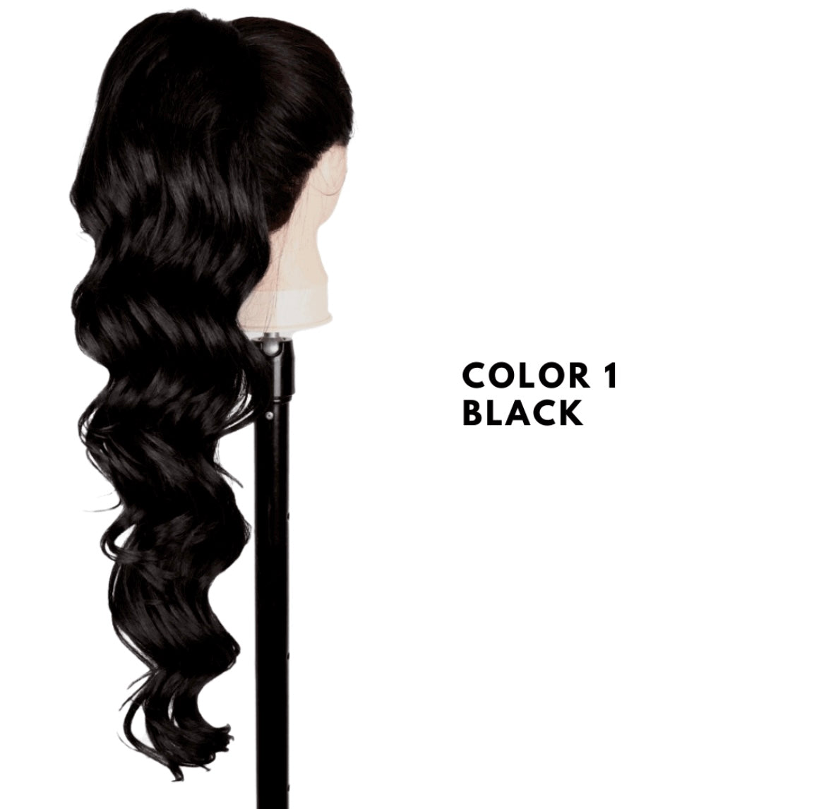 Coda con Coulisse - Ondulata 70 cm - Black