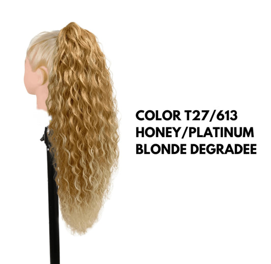 Coda con Coulisse - Riccia 70 cm - Platinum blonde degradee