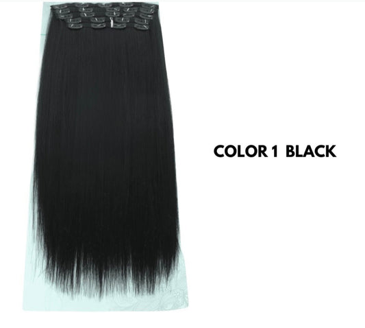 Extension con Clip - Lisce 65 cm - Black