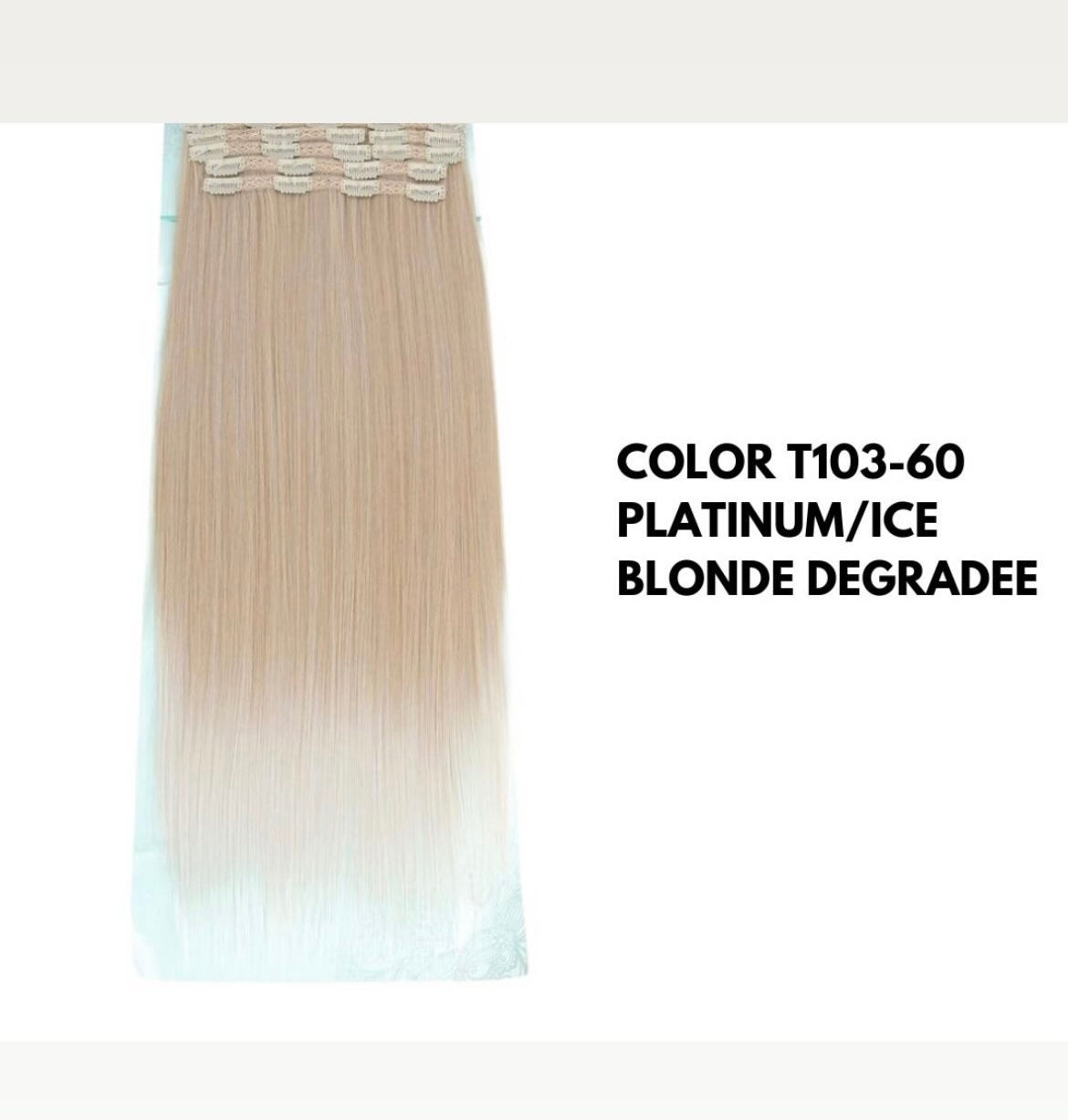 Extension con Clip - Lisce 65 cm - Ice Degradee