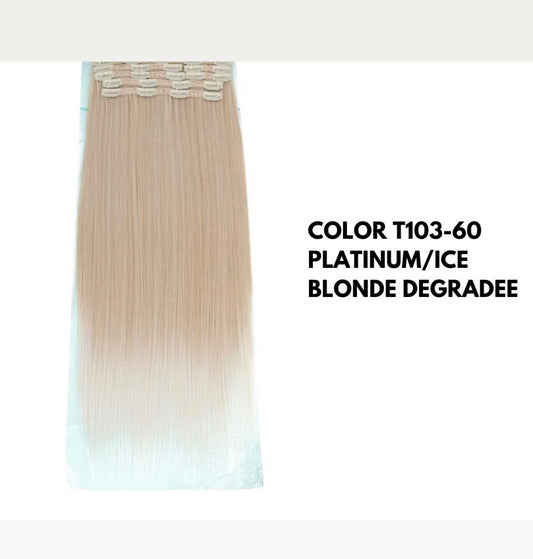 Extension con Clip - Lisce 65 cm - Ice Degradee