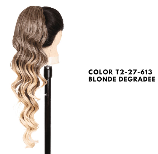 Coda con Coulisse - Ondulata 70 cm - Blonde Degradee