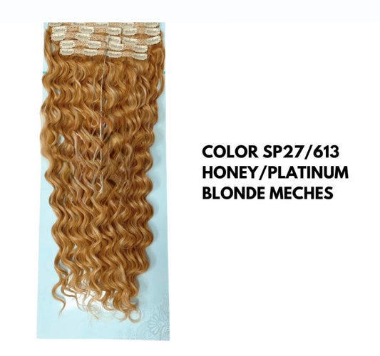 Extension con Clip - Ondulate 65 cm - Honey Degradee