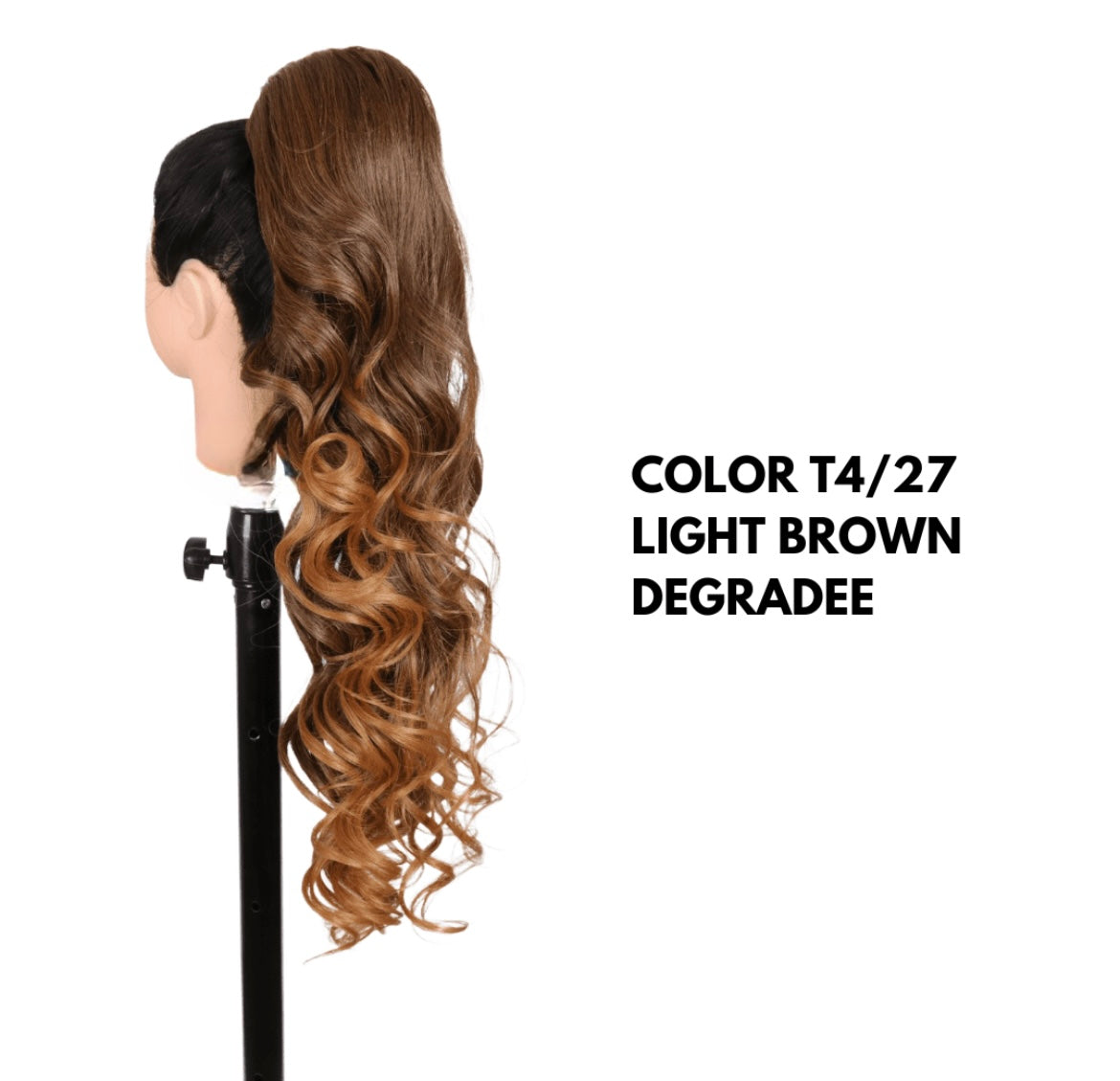 Coda con Coulisse - Ondulata 70 cm - Light Brown Degradee